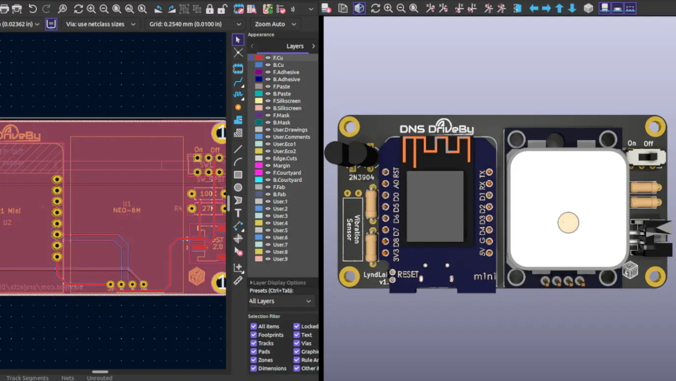 DNS DriveBy PCB Render